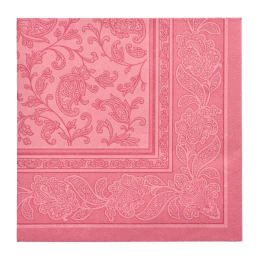 Servietten, "ROYAL Collection" 1/4-Falz 40 x 40 cm rosa "Ornaments" - Bild 1