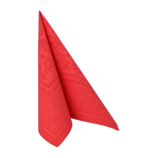 Servietten, "ROYAL Collection" 1/4-Falz 40 x 40 cm rot "Ornaments" - Bild 2