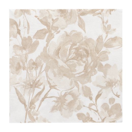 Servietten "ROYAL Collection" 1/4-Falz 40 x 40 cm sand "Rose" - Bild 1