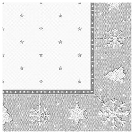 Servietten "ROYAL Collection" 1/4-Falz 40 x 40 cm silber "X-Mas" 1