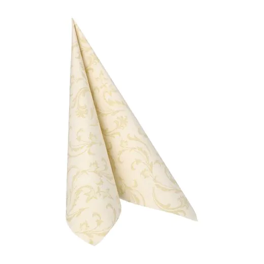 Servietten, champagner "ROYAL Collection" 1/4-Falz 40 x 40 cm "Damascato" - Bild 2