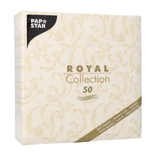 Servietten, champagner "ROYAL Collection" 1/4-Falz 40 x 40 cm "Damascato" - Bild 3