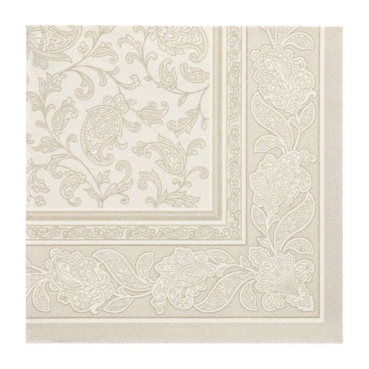 Servietten, champagner "ROYAL Collection" 1/4-Falz 40 x 40 cm "Ornaments" - Bild 1