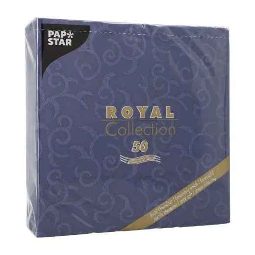 Servietten, dunkelblau "ROYAL Collection" 1/4-Falz 40 x 40 cm "Casali" - Bild 3