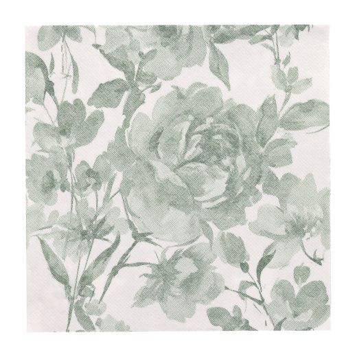 Servietten, dunkelgrün, "ROYAL Collection", 1/4-Falz, 40 x 40 cm, "Rose"
 - Bild 1