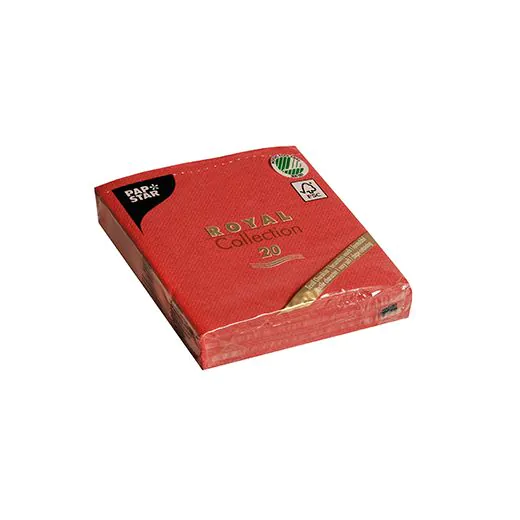 Servietten, feuerrot "ROYAL Collection" 1/4-Falz 25 x 25 cm - Bild 3