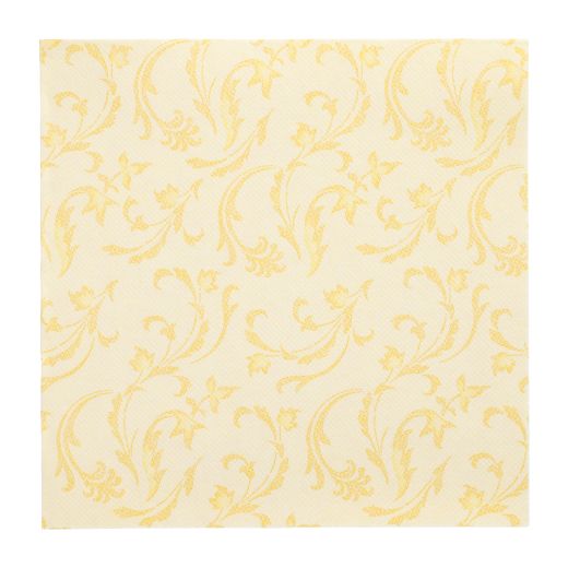 Servietten, gelb "ROYAL Collection" 1/4-Falz 40 x 40 cm "Damascato" - Bild 1