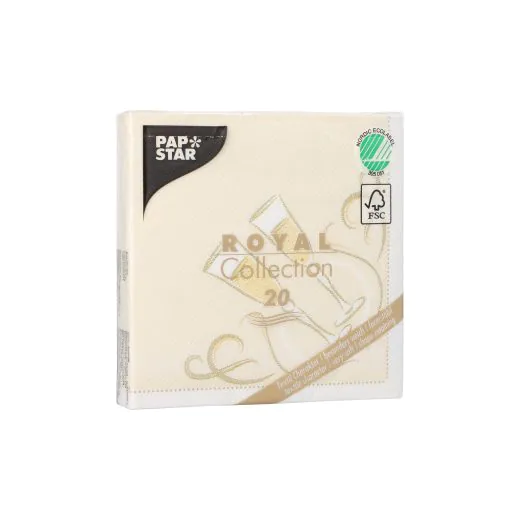 Servietten, gold "ROYAL Collection" 1/4-Falz 25 x 25 cm "Festive Moments" - Bild 2