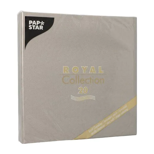 Servietten, grau "ROYAL Collection" 1/4-Falz 40 x 40 cm - Bild 3