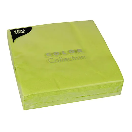 Servietten, limonengrün 2-lagig 1/4-Falz 40 x 40 cm - Bild 1 Servietten, limonengrün 2-lagig 1/4-Falz 40 x 40 cm - Bild 1