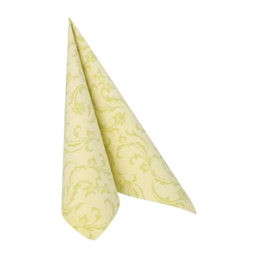 Servietten, limonengrün "ROYAL Collection" 1/4-Falz 40 x 40 cm "Damascato" - Bild 2