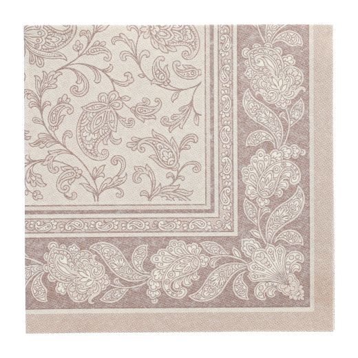Servietten, mocca "ROYAL Collection" 1/4-Falz 40 x 40 cm "Ornaments" - Bild 1