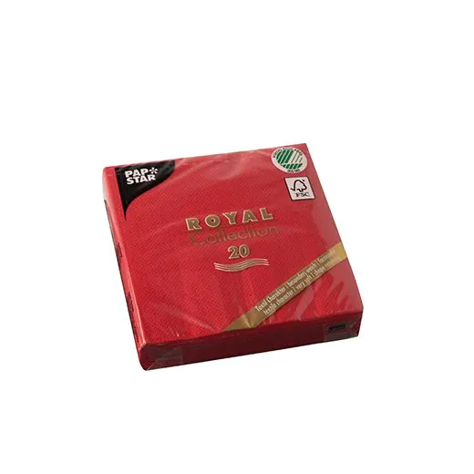 Servietten, rot "ROYAL Collection" 1/4-Falz 25 x 25 cm - Bild 3
