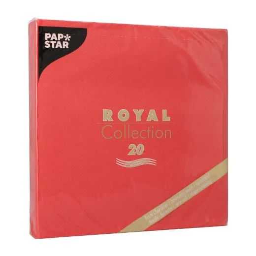 Servietten, rot "ROYAL Collection" 1/4-Falz 40 x 40 cm - Bild 2