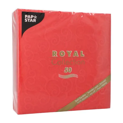 Servietten, rot "ROYAL Collection" 1/4-Falz 40 x 40 cm "Casali" - Bild 3