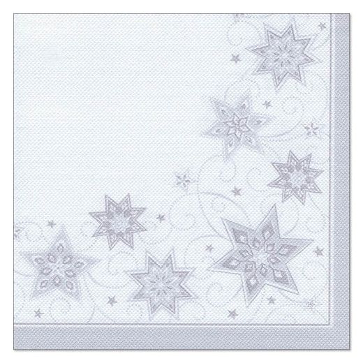 Servietten, weiss "ROYAL Collection" 1/4-Falz 40 x 40 cm "Just Stars" - Bild 1