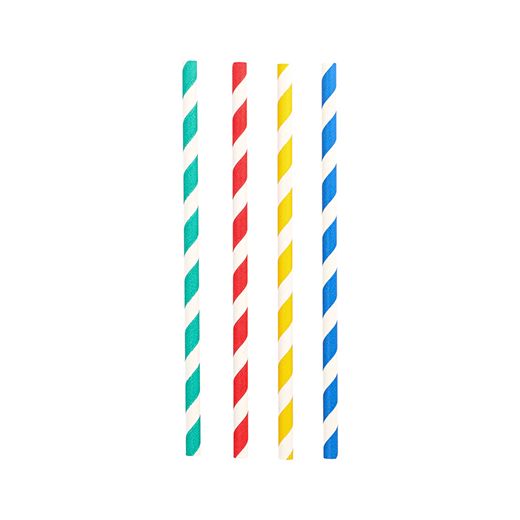 Shake-Halme, Papier "pure" Ø 8 mm · 21 cm farbig sortiert "Stripes" - Bild 1