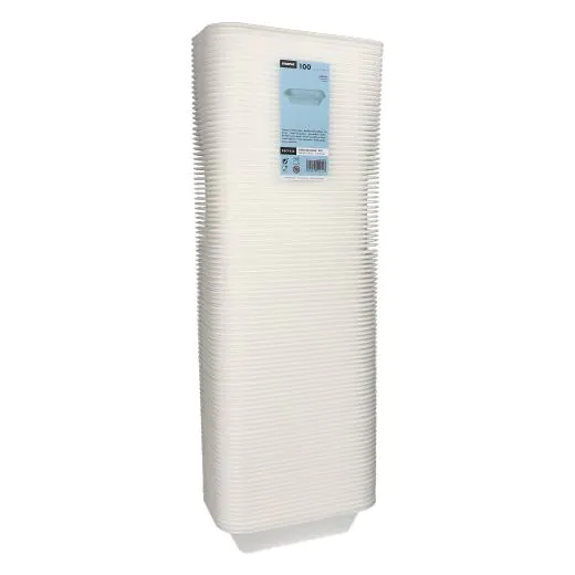 Siegelschalen, XPS, ungeteilt, 950 ml, 15 x 24 cm weiss - Bild 2