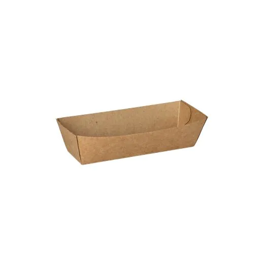 Snacktrays aus Pappe "pure" 5 x 12 cm braun - Bild 1 Snacktrays aus Pappe "pure" 5 x 12 cm braun - Bild 1
