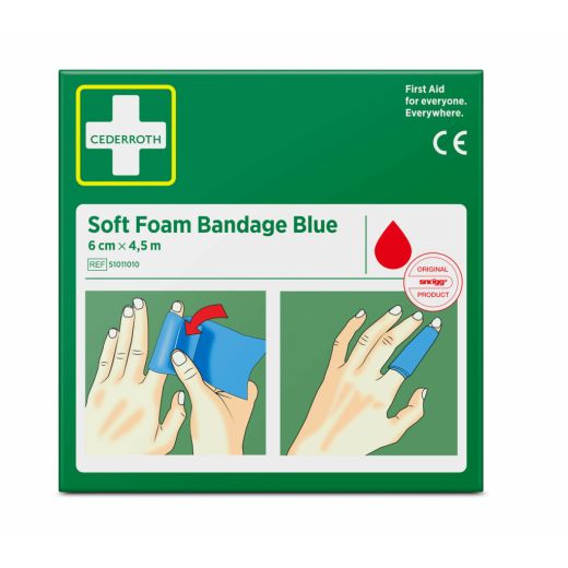 Soft Bandage "Cederroth",  4,5 m x 6 cm, blau
 - Bild 1