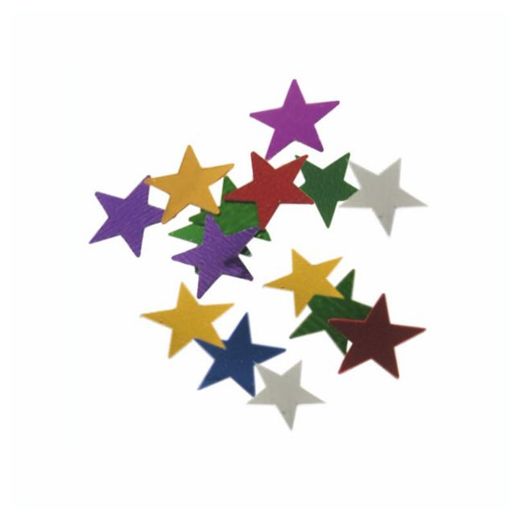 Streudeko Sterne, Folie Ø 1 cm farbig sortiert "Stars" 20 gr. - Bild 1