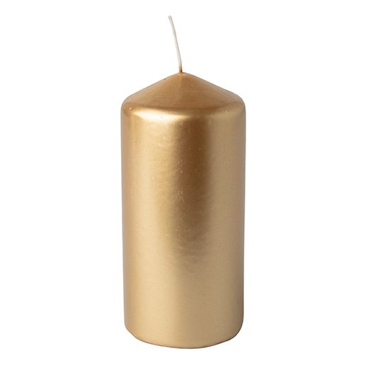 Stumpenkerzen gold Ø 60 mm · 130 mm 1