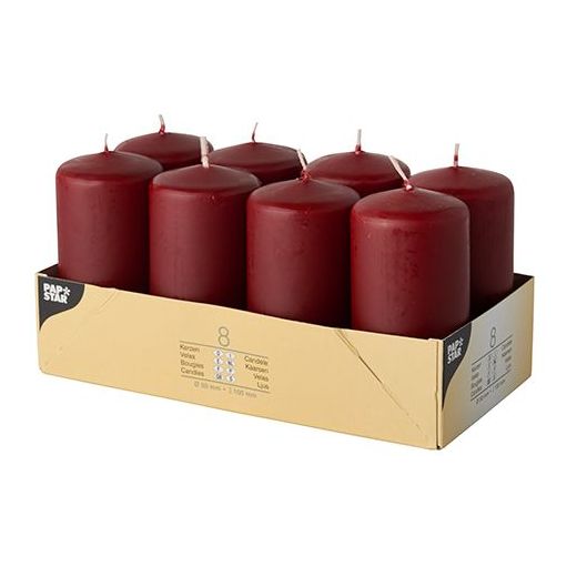 Stumpenkerzen bordeaux Ø 50 mm · 100 mm 1