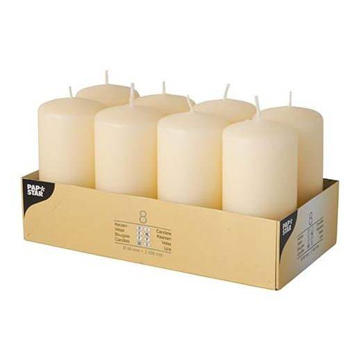 Stumpenkerzen creme Ø 50 mm · 100 mm 1