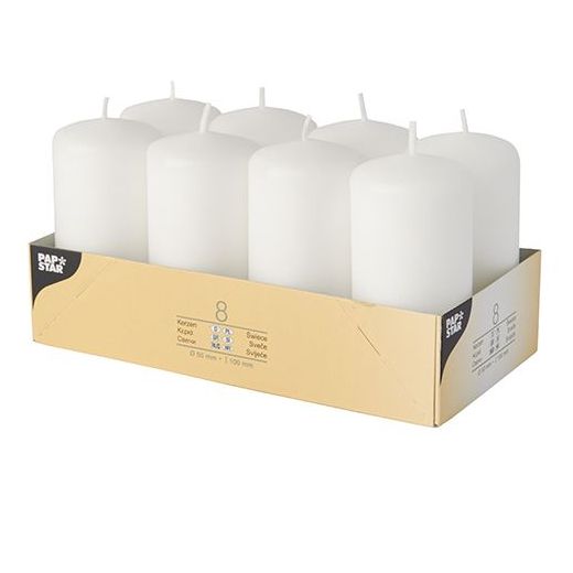 Stumpenkerzen weiss Ø 50 mm · 100 mm 1