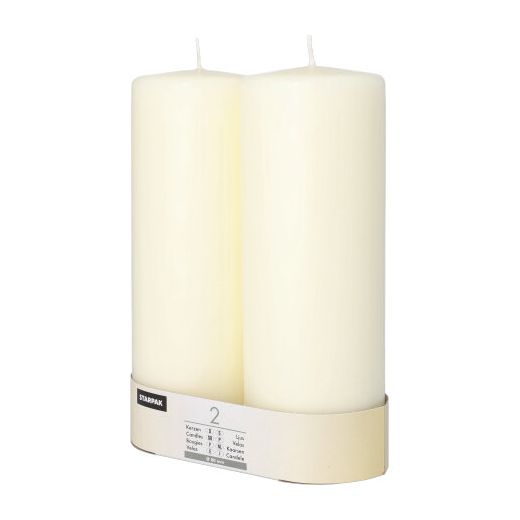 Stumpenkerzen elfenbein "Ivory" Ø 80 mm · 220 mm mit Flachkopf - Bild 1 Stumpenkerzen elfenbein "Ivory" Ø 80 mm · 220 mm mit Flachkopf - Bild 1