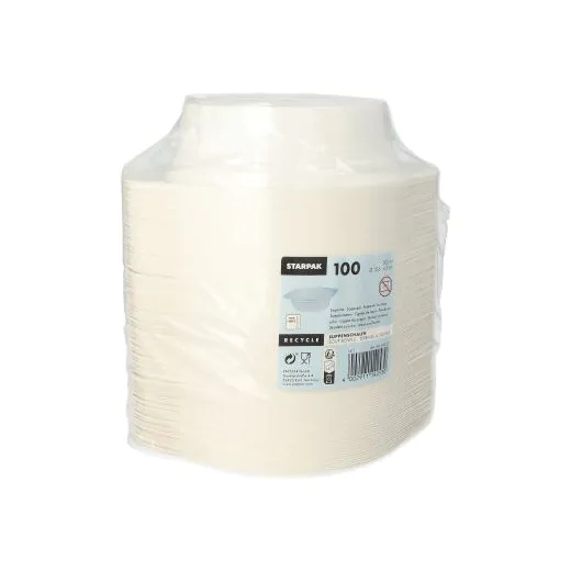 Suppenbecher To Go, PP rund 500 ml Ø 15,6 cm · 4,5 cm weiss mit Anfasser - Bild 3