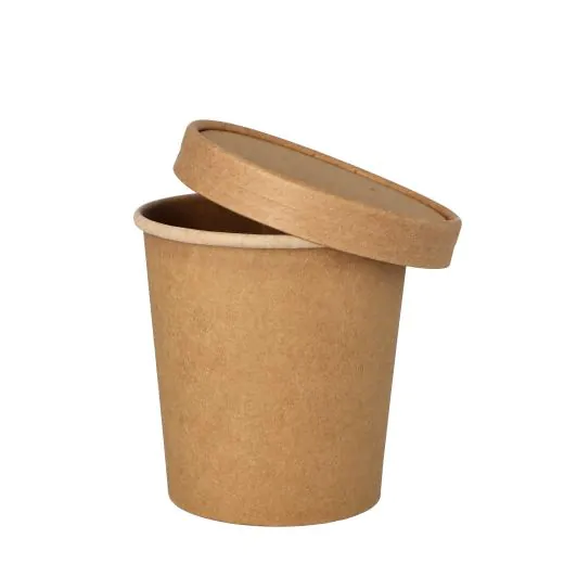 Suppenbecher To Go, Pappe "pure", 470 ml, braun - Bild 3
