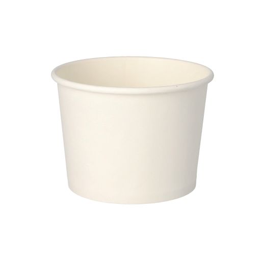 Suppenbecher "To Go", Pappe rund 500 ml Ø 11 cm · 8,3 cm weiss - Bild 1 Suppenbecher "To Go", Pappe rund 500 ml Ø 11 cm · 8,3 cm weiss - Bild 1