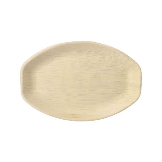Tabletts aus Palmblatt "pure" oval 29 x 21 cm natur - Bild 1