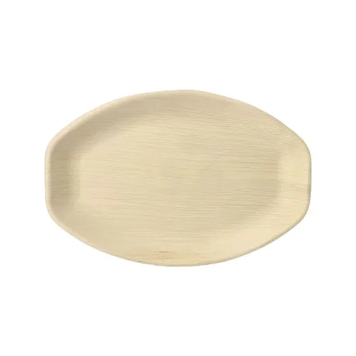 Tabletts aus Palmblatt "pure" oval 29 x 21 cm natur - Bild 1