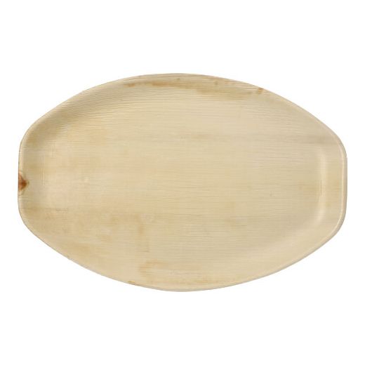 Tabletts aus Palmblatt "pure" oval 43 x 29 cm natur - Bild 1