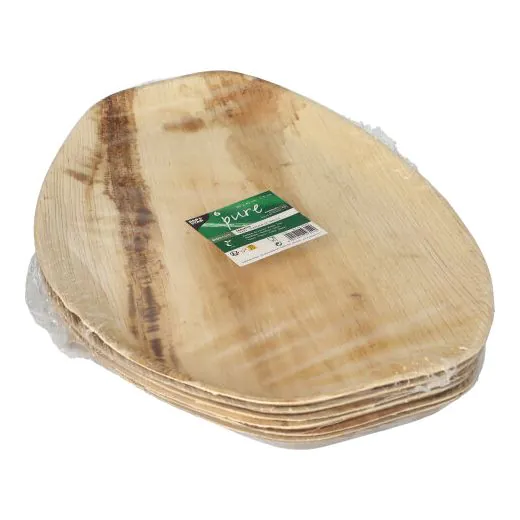 Tabletts aus Palmblatt "pure" oval 43 x 29 cm natur - Bild 2