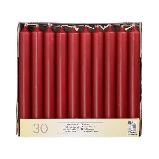 Tafelkerzen bordeaux Ø 2,1 cm · 19,6 cm - Bild 1