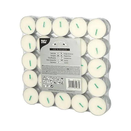 Teelichter, weiss Ø 37,2 mm · 17,9 mm aus Stearin - Bild 1 Teelichter, weiss Ø 37,2 mm · 17,9 mm aus Stearin - Bild 1
