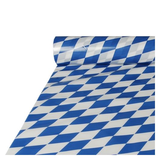 Tischdecke aus Folie, 20 m x 1 m "Bayrisch Blau" 1
