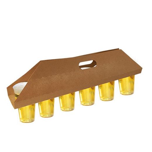 Becherträger aus Pappe für 6 Trinkbecher 1