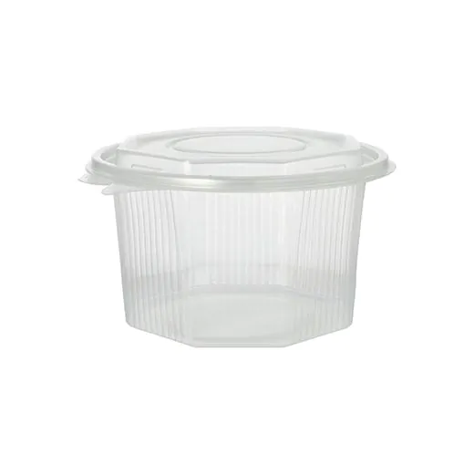 Transparenter Verpackungsbecher mit anhängendem Klappdeckel, 1000 ml - Bild 4