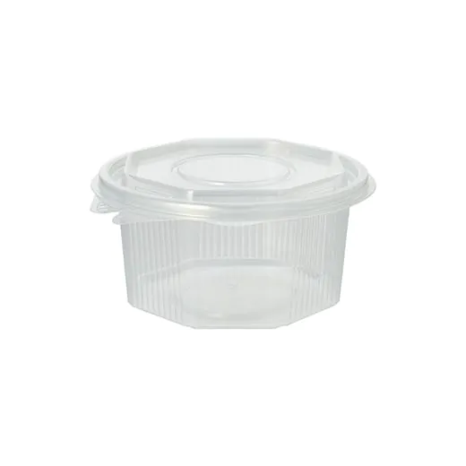 Transparenter Verpackungsbecher mit anhängendem Klappdeckel, 500 ml - Bild 4