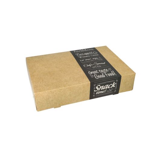 Catering-Kartons "pure" eckig 8 x 24,7 x 35,7 cm "Good Food" klein 1
