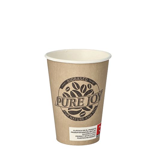 Bio-Kaffeebecher, Pappe "pure" 0,18 l "Pure Joy" 1