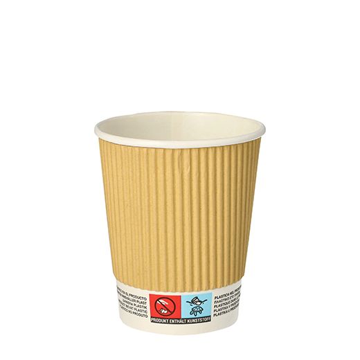Einweg-Kaffeebecher, Pappe "pure" 0,2 l doppelwandig 1