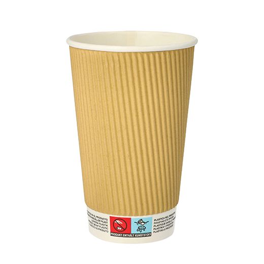 Einweg-Kaffeebecher, Pappe "pure", 0,4 l, doppelwandig 1