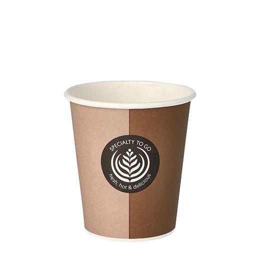 Pappbecher für Heißgetränke, 0,2 l mit Motiv "To Go"  1