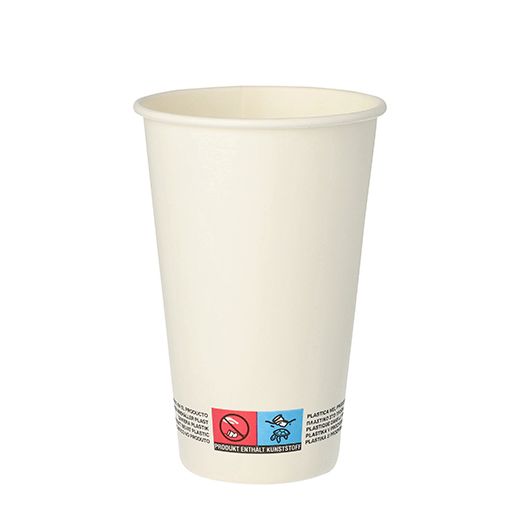 Pappbecher für Heißgetränke, 0,3 l weiss 1