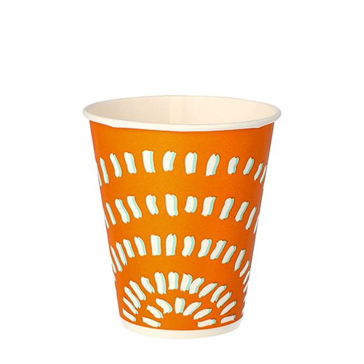 Pappbecher für Kaltgetränke, 0,25 l orange 1
